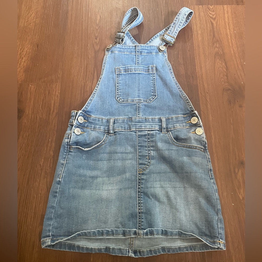 Girls Denim Overall Dress Size 8